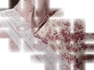 couvre lit boutis mod�le automne fait main