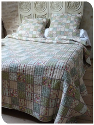 couvre-lit boutis mod�le Jardin Anglais