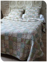 couvre-lit boutis mod�le Jardin Anglais