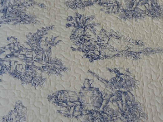 gros plan boutis toile de jouy