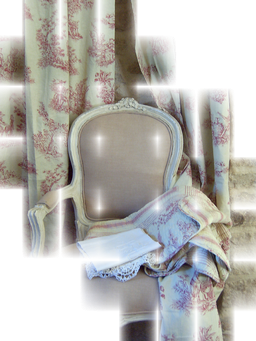 rideuw toile de jouy rouge