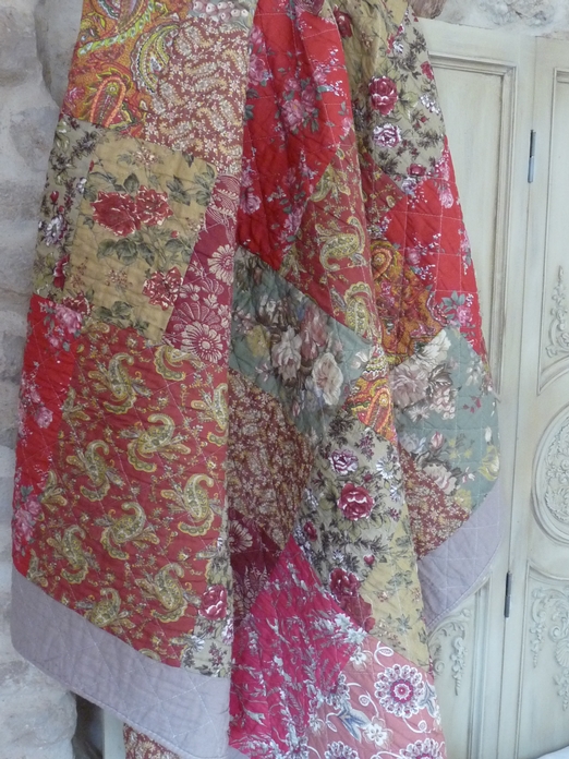 Toile de jouy,boutis mod�le boudoir, sc�nes champ�tres tr�s charmantes