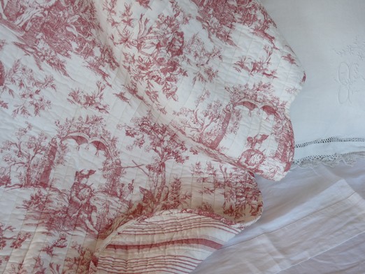 taies du couvre lit mod�le patchwork